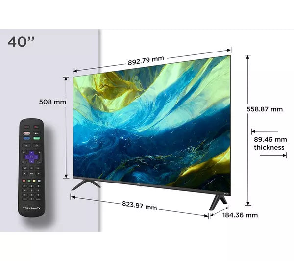 Refurbished TCL RS550K 40" LED Full HD HDR Smart Roku TV - 40RS550K