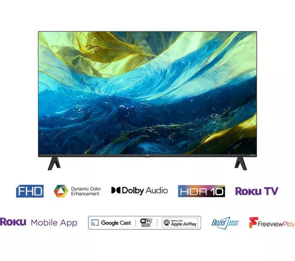 Refurbished TCL RS550K 40" LED Full HD HDR Smart Roku TV - 40RS550K