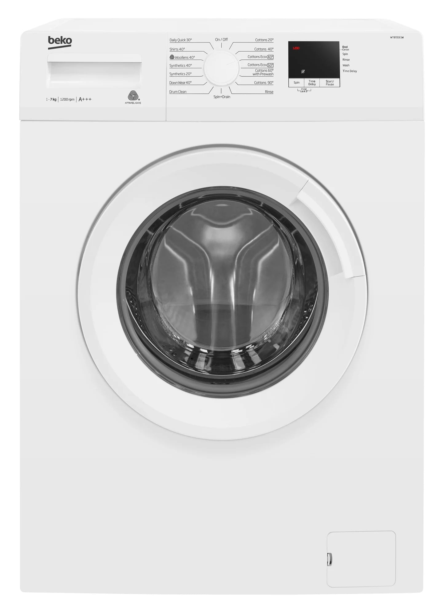Refurbished Beko WTB720E1W 7Kg 1200RPM Washing Machine – White