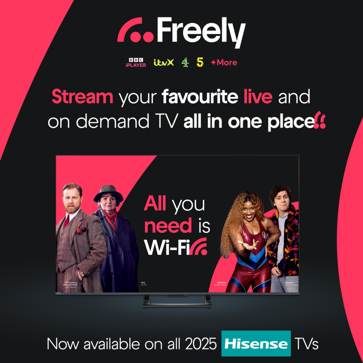 Hisense 55U7QTUK PRO 55" QLED 4K Smart TV – NEW – Grade A