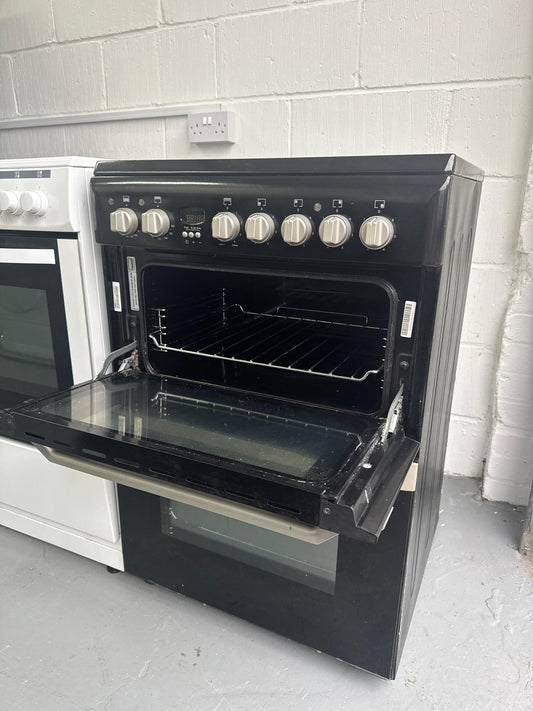 Refurbished Indesit Electric Double Cooker β Black | ID60C2K