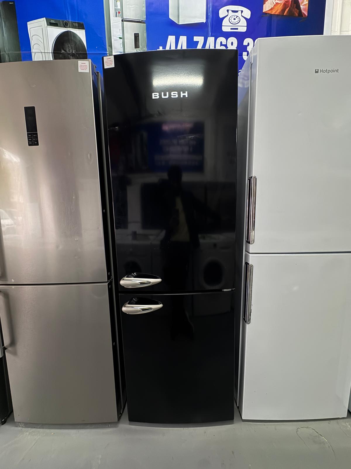 Refurbished Bush 60/40 Retro Frost Free Fridge Freezer – Black | BSFF60B