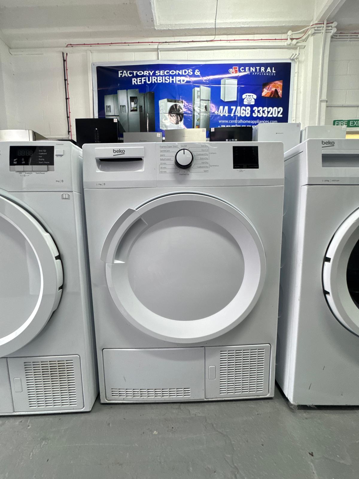 Refurbished Beko 7kg Condenser Tumble Dryer – White | DTLCE70057W