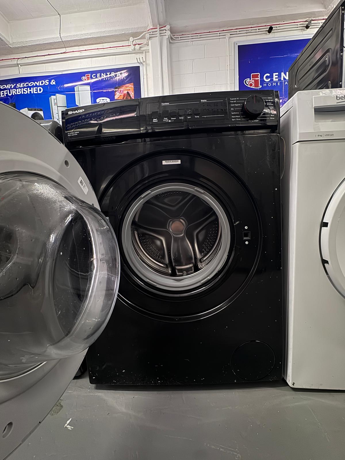 Refurbished Sharp 8kg 1400rpm Washing Machine – Dark Silver | ES-NFB814BSNA