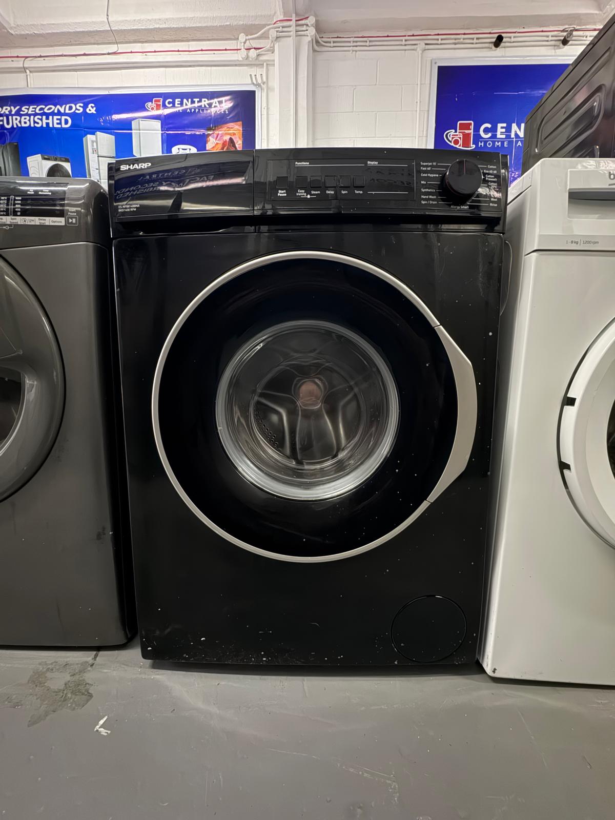 Refurbished Sharp 8kg 1400rpm Washing Machine – Dark Silver | ES-NFB814BSNA