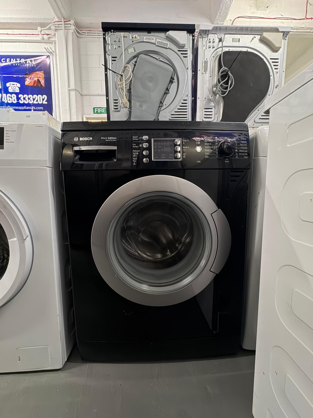 Refurbished Bosch 7kg 1200rpm Washing Machine – White / Black Edition | WAE244B1GB/27