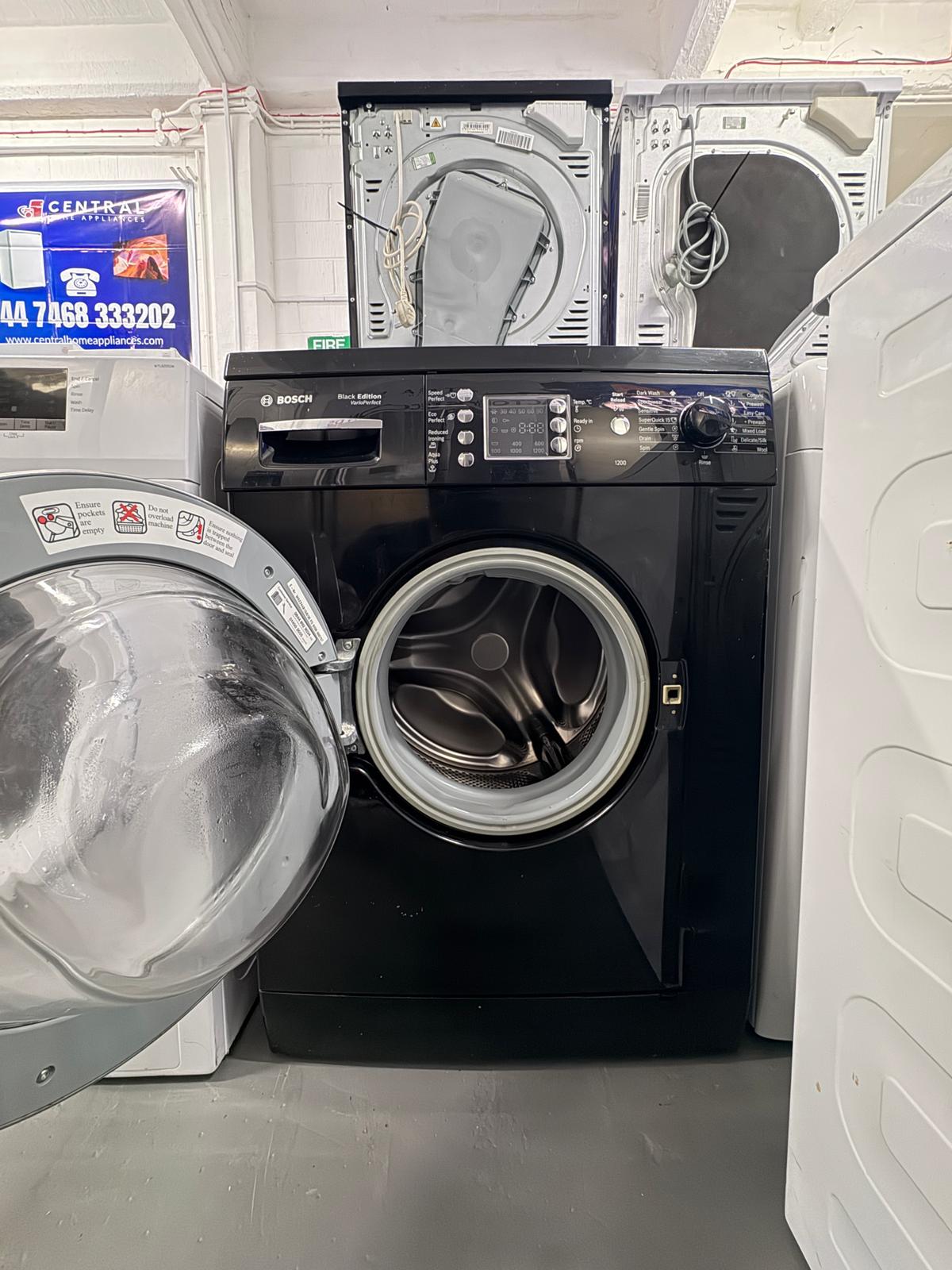 Refurbished Bosch 7kg 1200rpm Washing Machine – White / Black Edition | WAE244B1GB/27