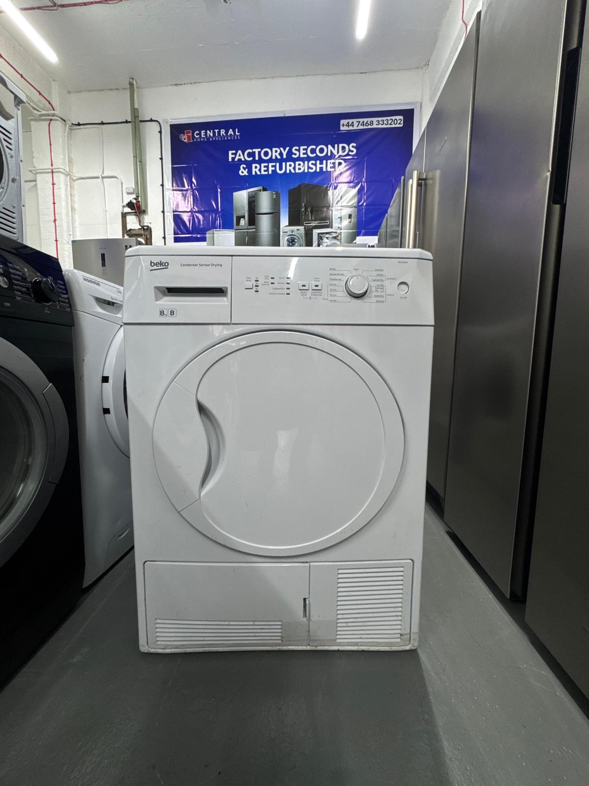 Refurbished Beko 8kg Condenser Tumble Dryer – White | DCUR801W