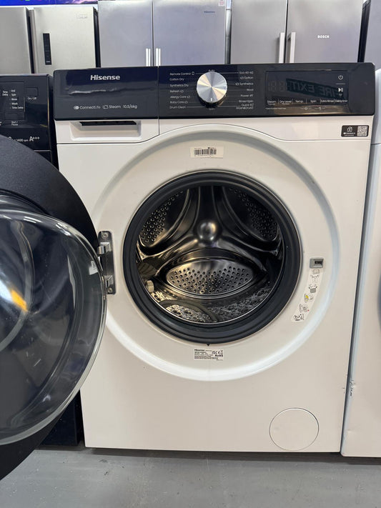 Hisense 10.5 kg Wash / 6 kg Dry 1400 Spin Washer Dryer – Factory Seconds | WD3S1043BW3