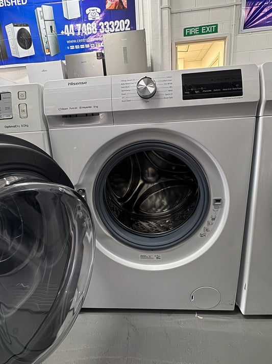 Hisense 8kg 1400 Spin Washing Machine – Factory Seconds | WFQA8014EVJM