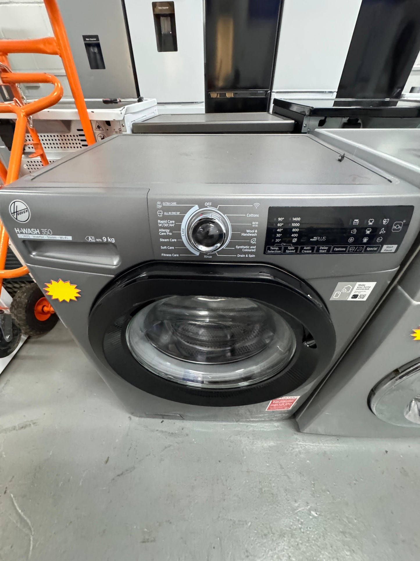Refurbished Hoover H-WASH 350 9 kg Washing Machine - H3WPS496TAMBR680