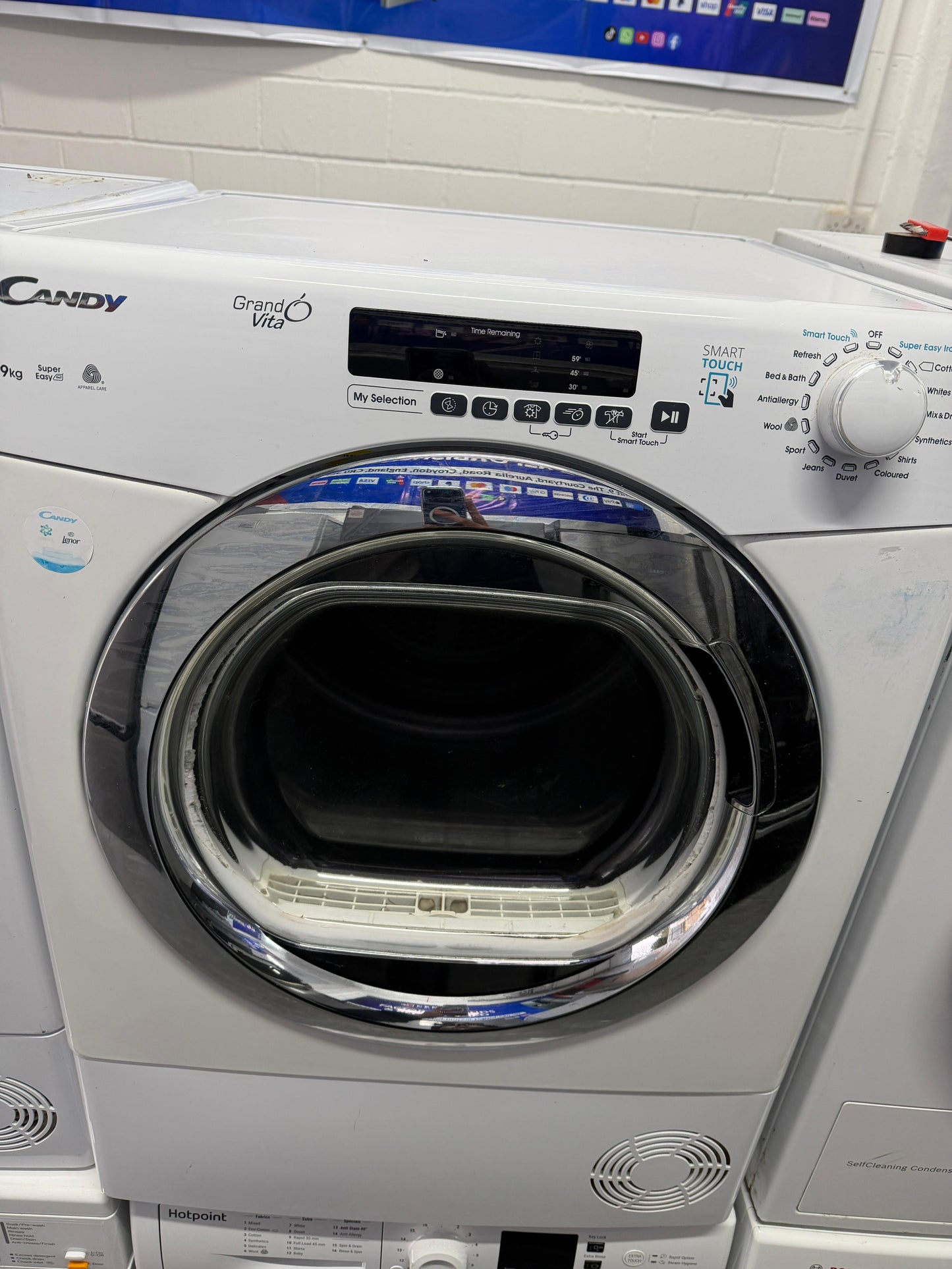Refurbished Candy GVS C9DCG-80 9 kg Condenser Tumble Dryer
