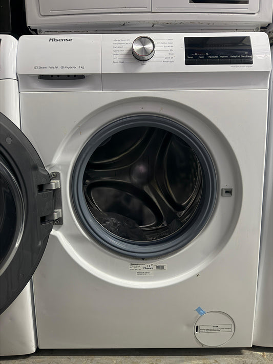 Refurbished Hisense WFQA8014EVJM 8kg 1400rpm Washing Machine – White