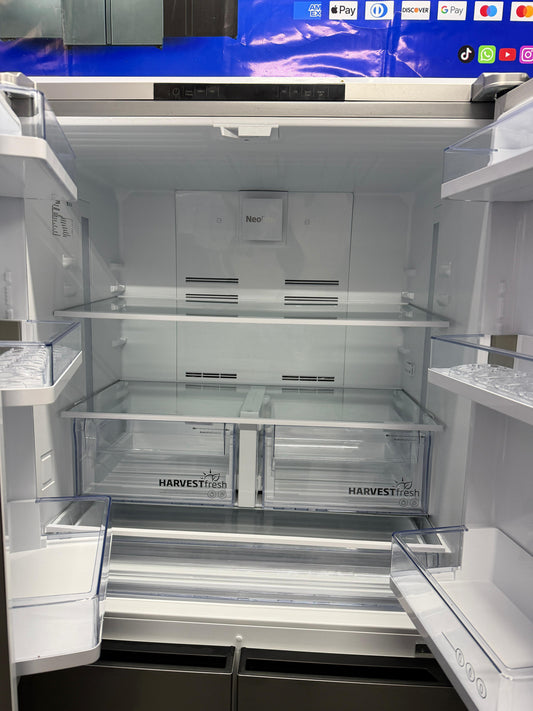 Refurbished Beko GN446224VPS 572L American-Style Fridge Freezer β Stainless Steel