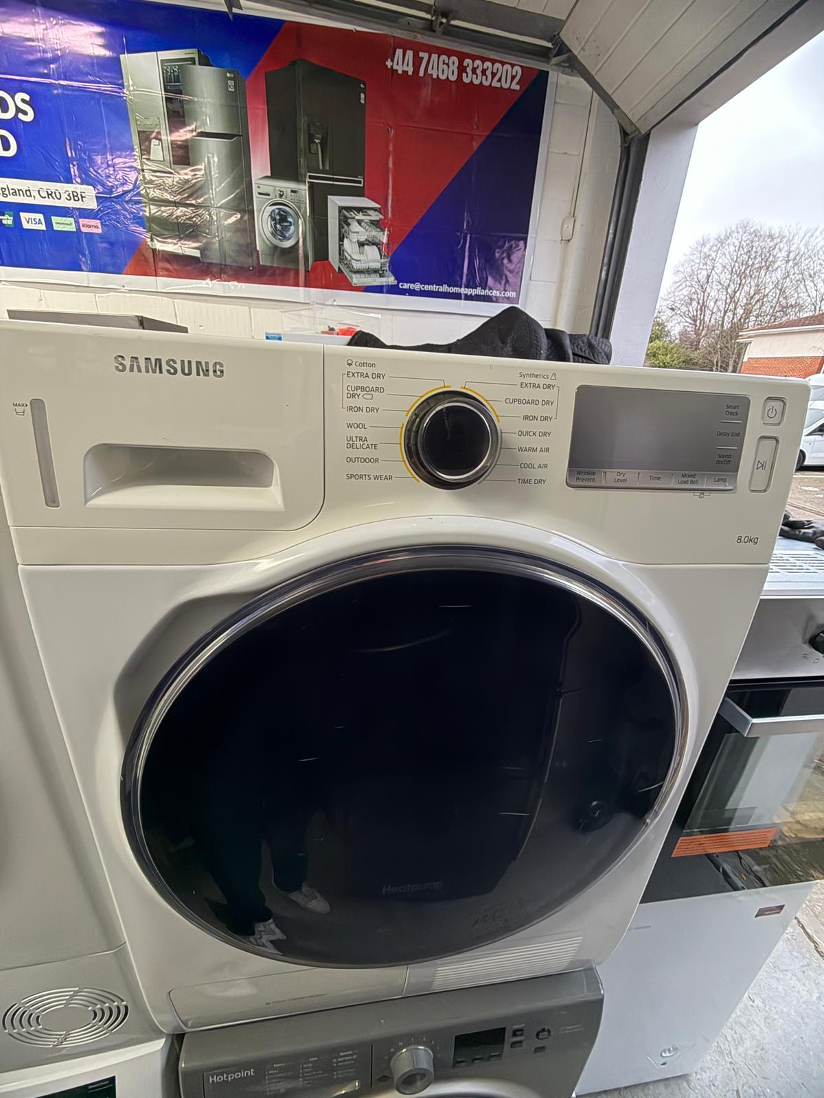 Refurbished Samsung DV80H8100HW 8 kg Heat Pump Tumble Dryer - White