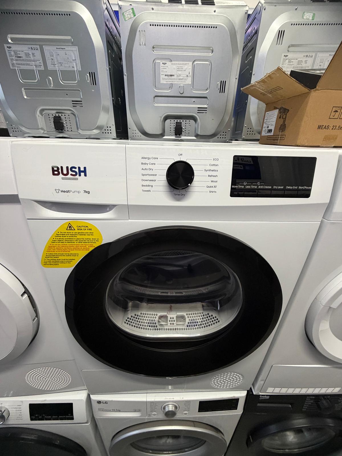 Refurbished Bush TDHP7KG2025 7 kg Heat Pump Tumble Dryer – White - Grade A