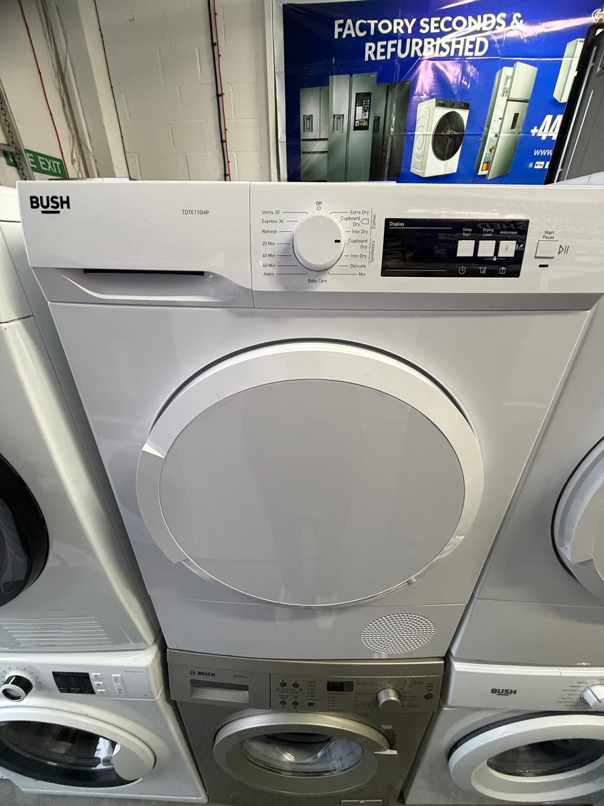 Refurbished Bush TDTE110HP 10 kg Heat Pump Tumble Dryer - White