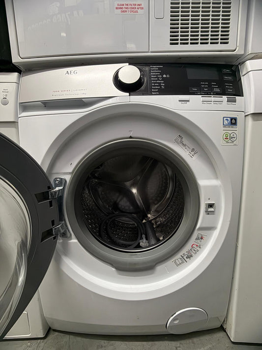 Refurbished AEG L7FEE865R 8 kg 1600 Spin ProSteam Freestanding Washing Machine – White