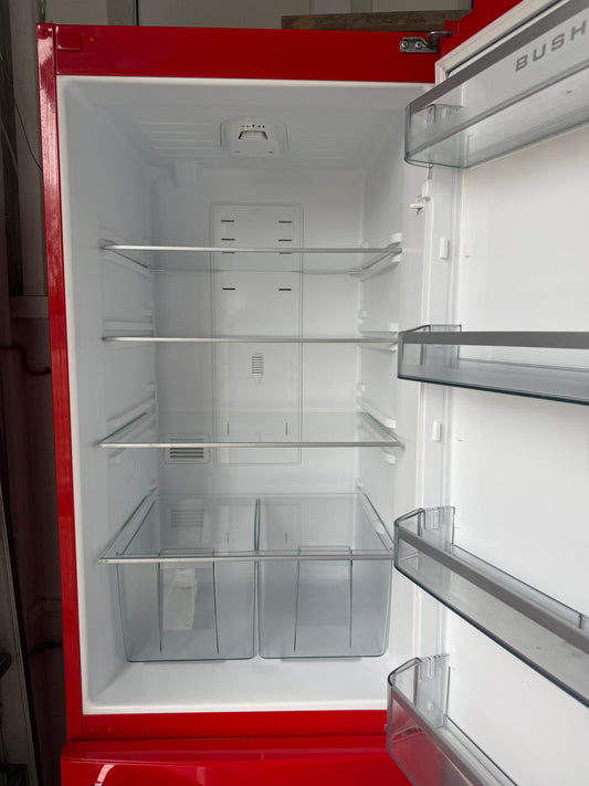 Refurbished Bush BSFF60R Retro Fridge Freezer - 318L Capacity, Top Freezer - Red