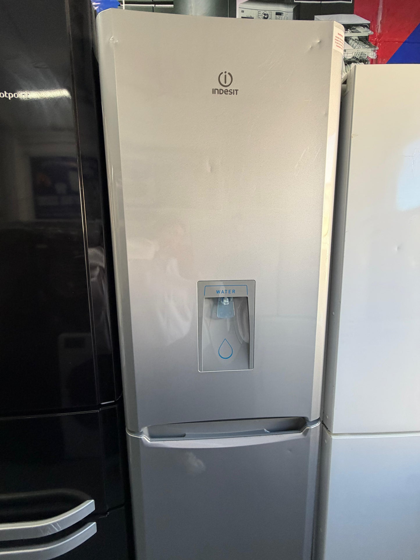 Refurbished Indesit BIAA13PFSIWDUK 283 L 60/40 Fridge Freezer with Water Dispenser - Silver