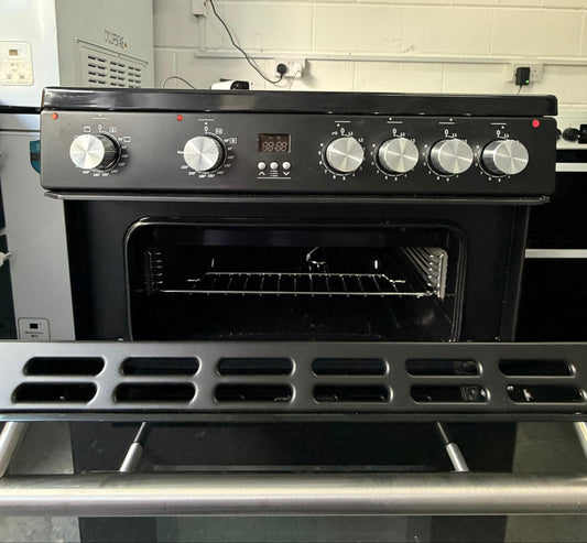 Refurbished Hisense HDE3211BBUK 60cm Electric Cooker With Ceramic Hob - Black