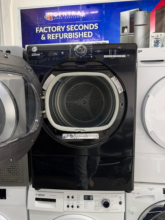 Refurbished Hoover HLEC9DGB-80 9kg Condenser Tumble Dryer - Black