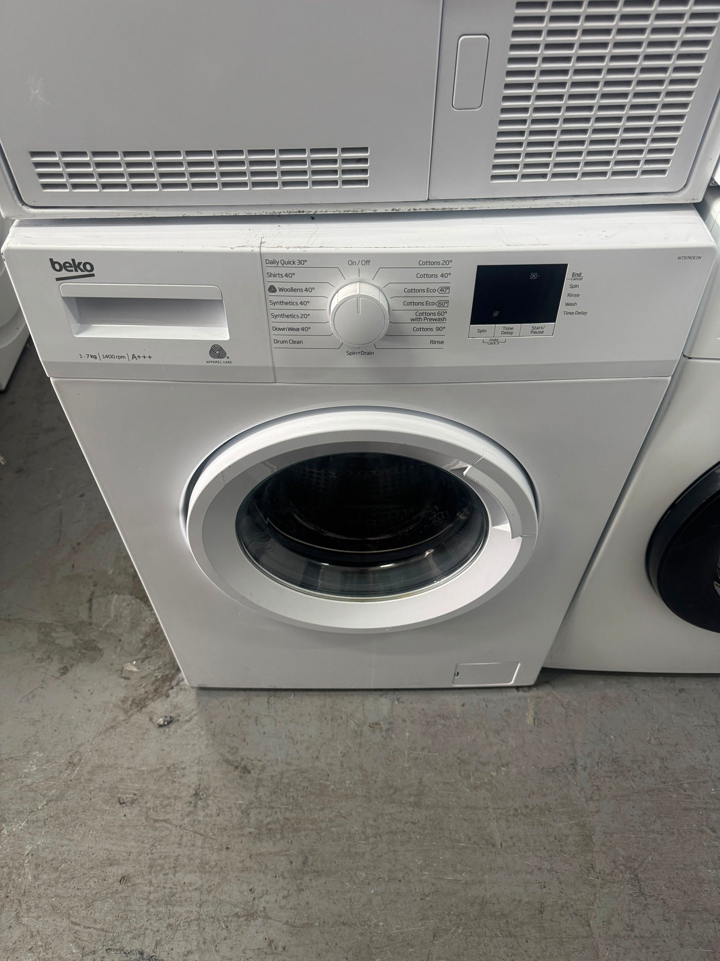 Refurbished Beko WTB740E1W 7kg 1400 Spin Washing Machine - White