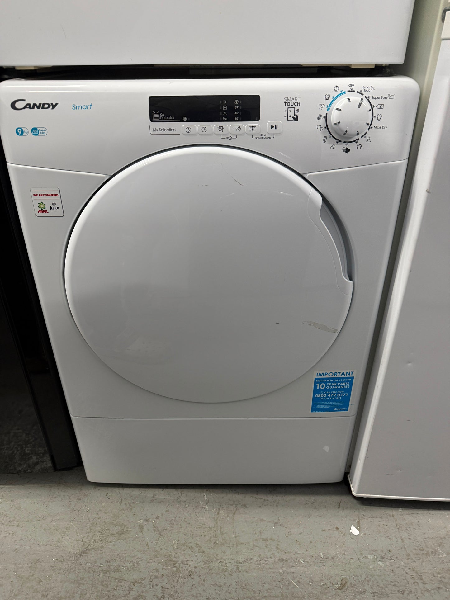 Refurbished Candy CSE V9DF-80 9kg Vented Tumble Dryer - White