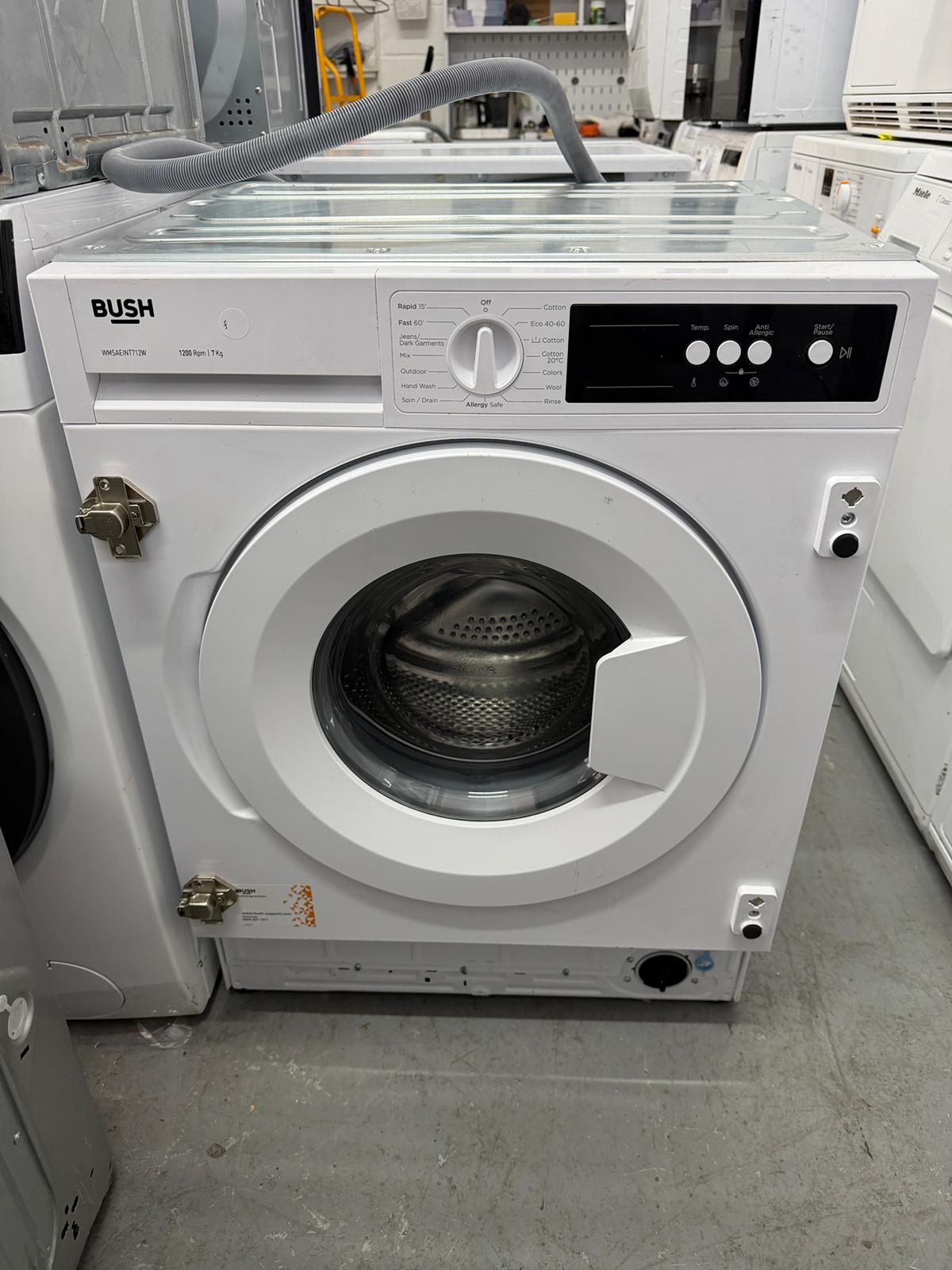 Refurbished Bush WMSAEINT712W 7Kg 1200RPM Integrated Washing Machine – White