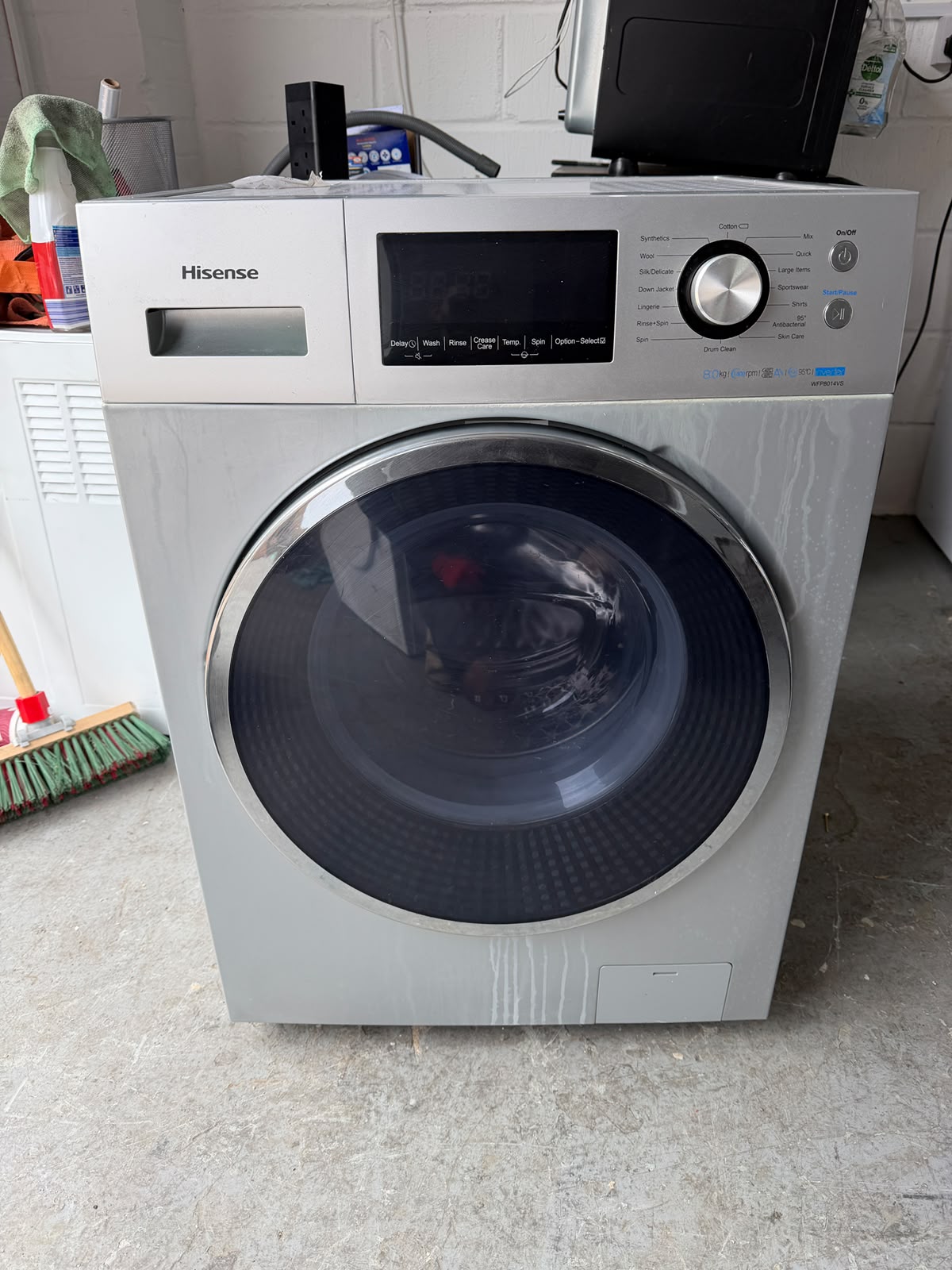 Refurbished Hisense WFP8014VS 8Kg 1400RPM Washing Machine – Silver