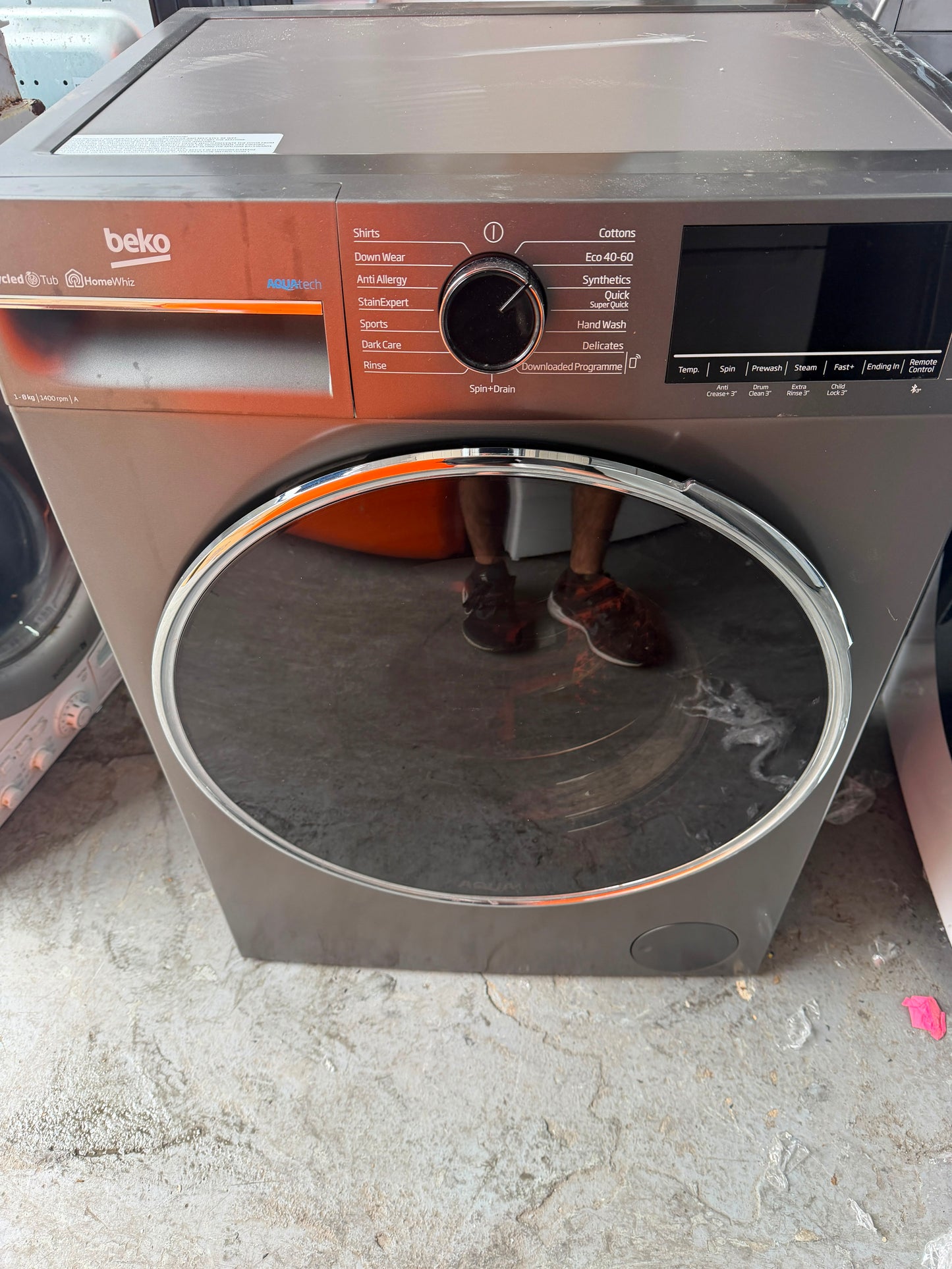 Refurbished Beko B5W5841AG 8kg 1400RPM Washing Machine - Graphite