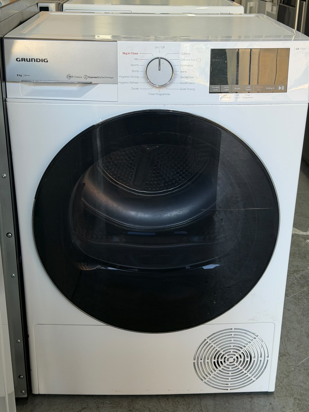 Refurbished Grundig GT76824EW 8Kg Heat Pump Tumble Dryer - White