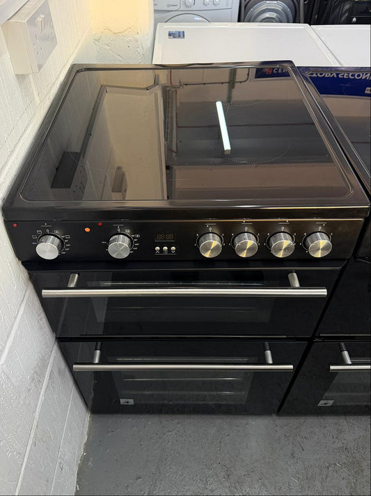 Hisense HDE3211BBUK 60cm Double Oven Electric Ceramic Cooker - New Grade A - Black