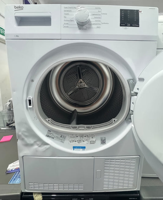 Beko DTKCE80021W 8kg Condenser Tumble Dryer – White – Unused Grade B