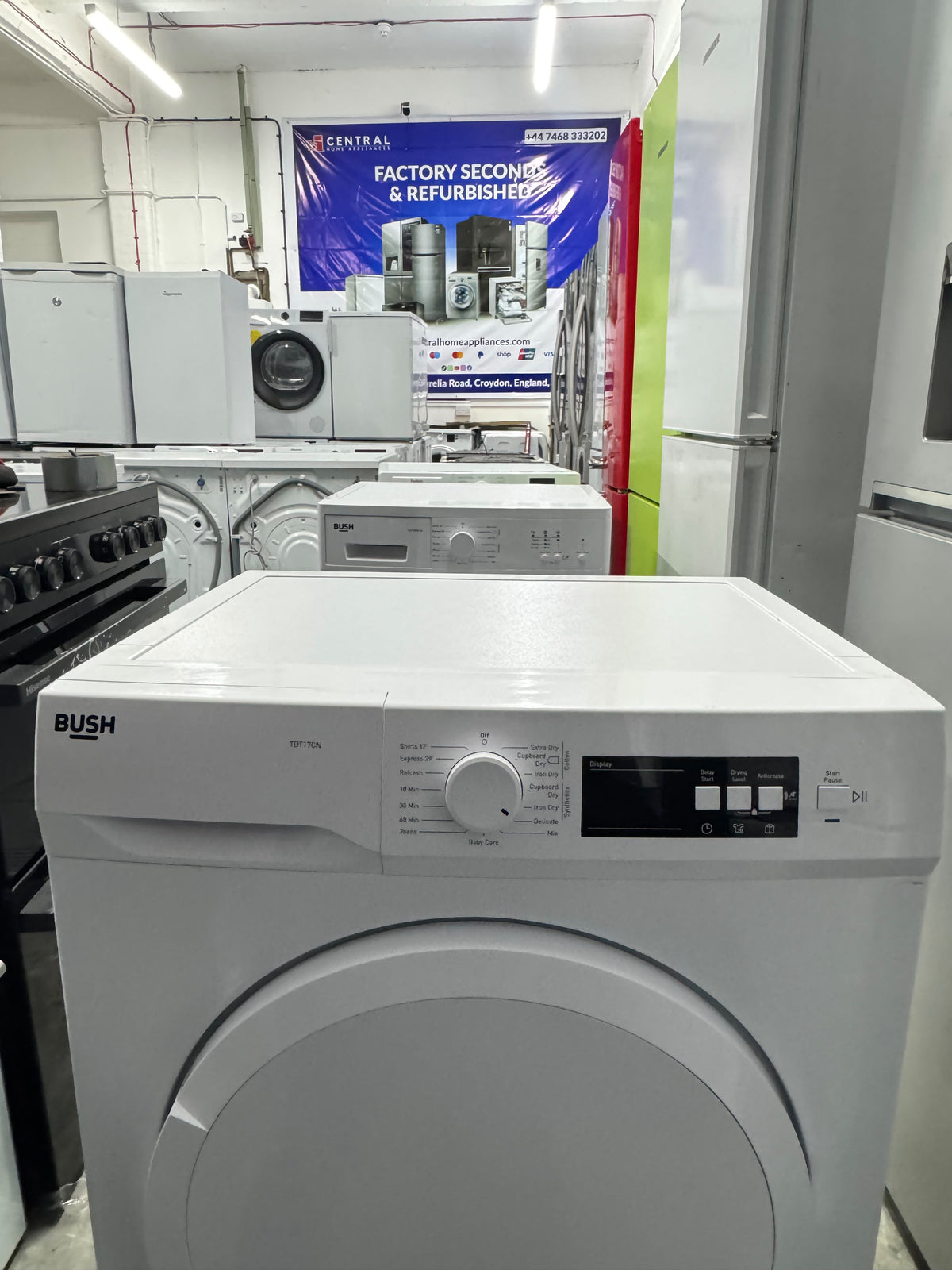 Refurbished Bush TDT17CN 7kg Condenser Tumble Dryer – White
