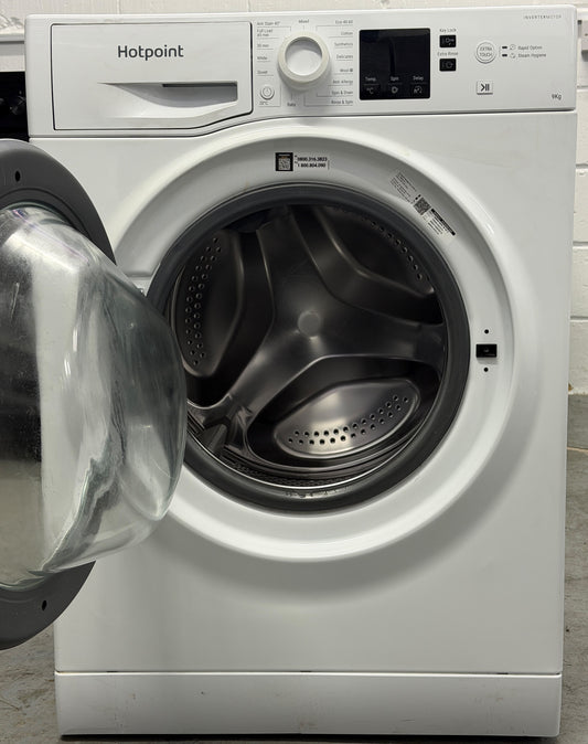 Refurbished Hotpoint NSWM965CWUK 9kg 1600RPM Anti-Stain Washing Machine – White