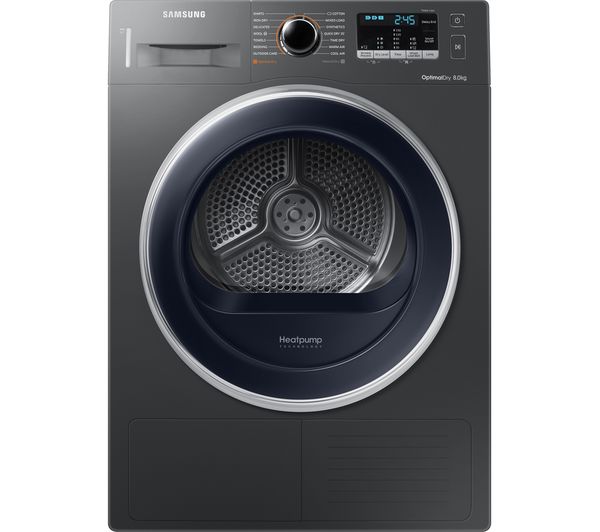 Refurbished Samsung DV80M5010QX 8Kg Heat Pump Tumble Dryer – Graphite
