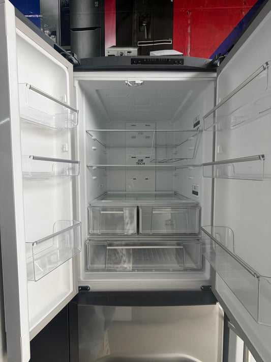 Refurbished Hotpoint FFU4DX 402 L Frost Free Fridge Freezer - Stainless Steel