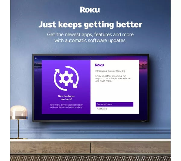 Refurbished JVC LT-40CR330 Roku TV 40" Smart Full HD HDR LED TV