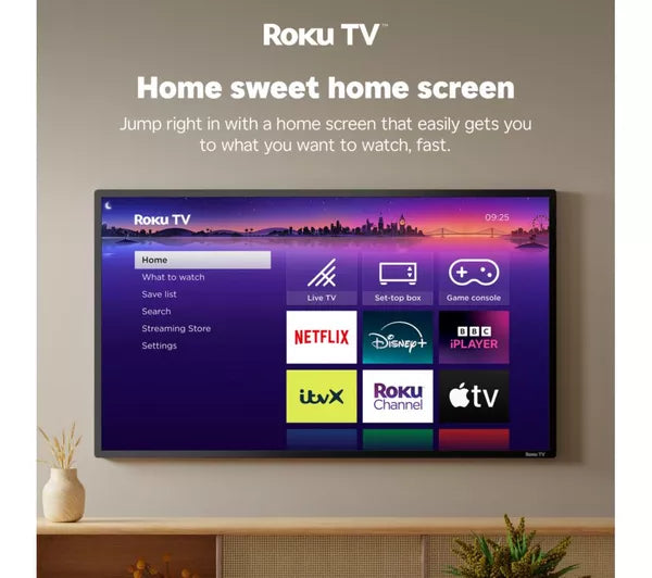 Refurbished JVC LT-40CR330 Roku TV 40" Smart Full HD HDR LED TV