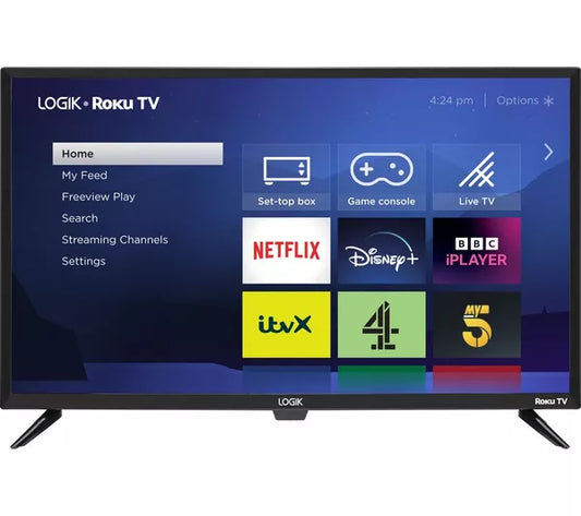 Refurbished LOGIK L32RHE23 Roku TV 32" Smart HD Ready HDR LED TV