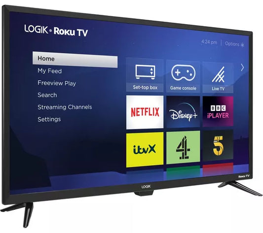 Refurbished LOGIK L32RHE23 Roku TV 32" Smart HD Ready HDR LED TV