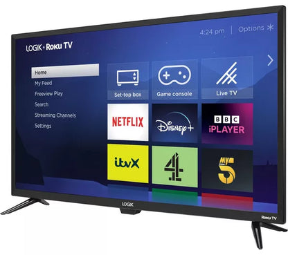 Refurbished LOGIK L32RHE23 Roku TV 32" Smart HD Ready HDR LED TV