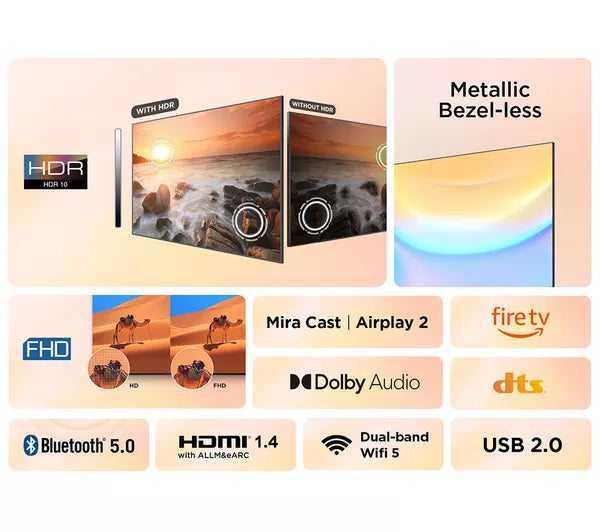 Refurbished TCL SF540K 40" LED Full HD HDR Smart Fire TV - 40SF540K