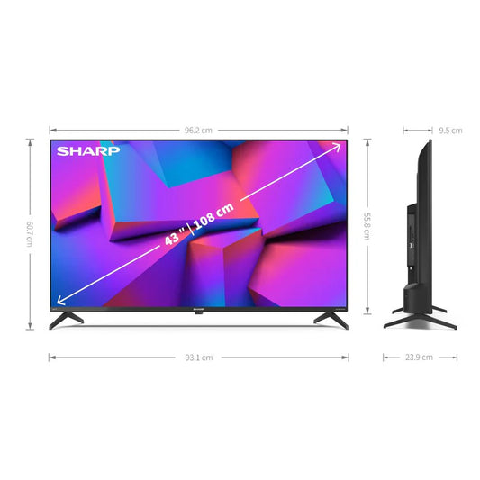 Refurbished Sharp 4T-C43FK4KL2FB 43" 4K UHD LED Smart TV