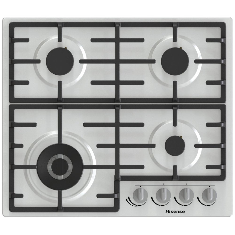 Hisense GM663XB 60cm Built-In Gas Hob - New Grade A - Stainless Steel