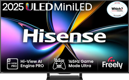 Hisense 55U7QTUK PRO 55" QLED 4K Smart TV – NEW – Grade A