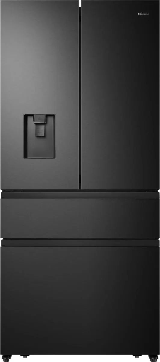 Refurbished Hisense RF540N4WFE 480L French Door Fridge Freezer - Black Stainless Steel