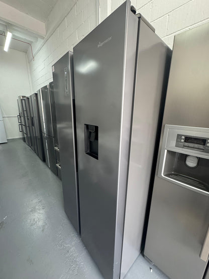 Refurbished Fridgemaster American Style Fridge Freezer – 519L Silver | MS91520DES