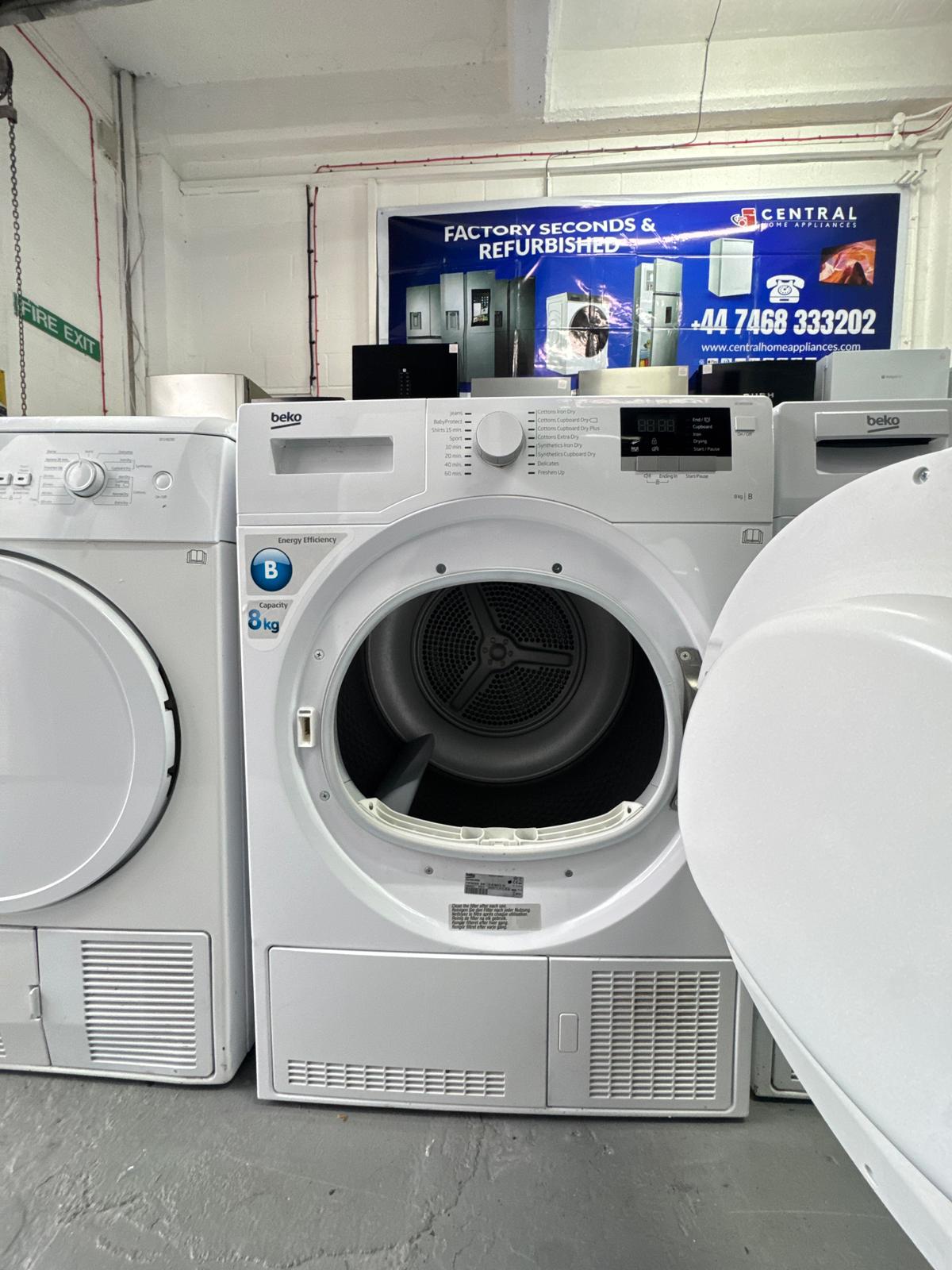 Refurbished Beko 8kg Condenser Tumble Dryer – White | DCX83100W